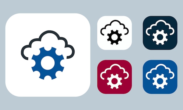 Cloud setting icon vector illustration