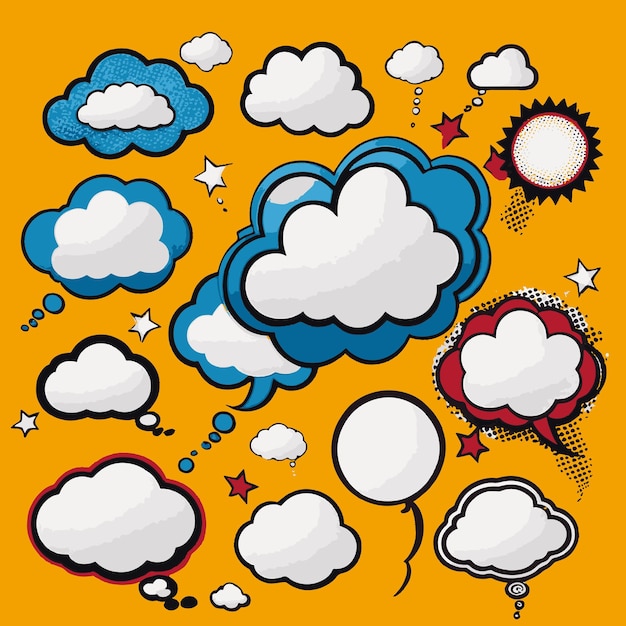 Cloud Shape Chat Vector Graphics Pack