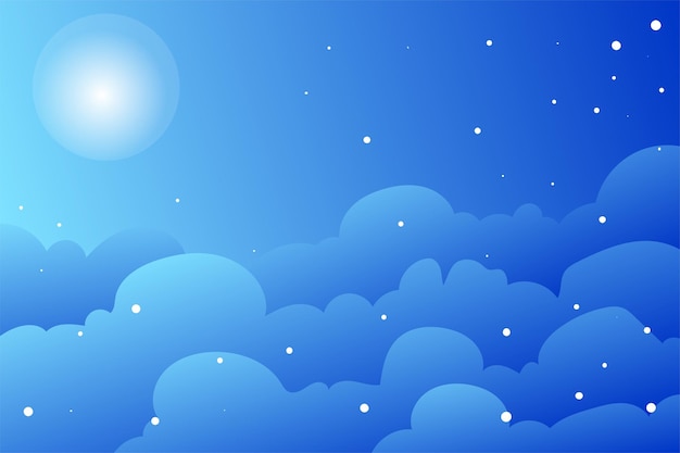 Cloud In the Sky Background Illustration