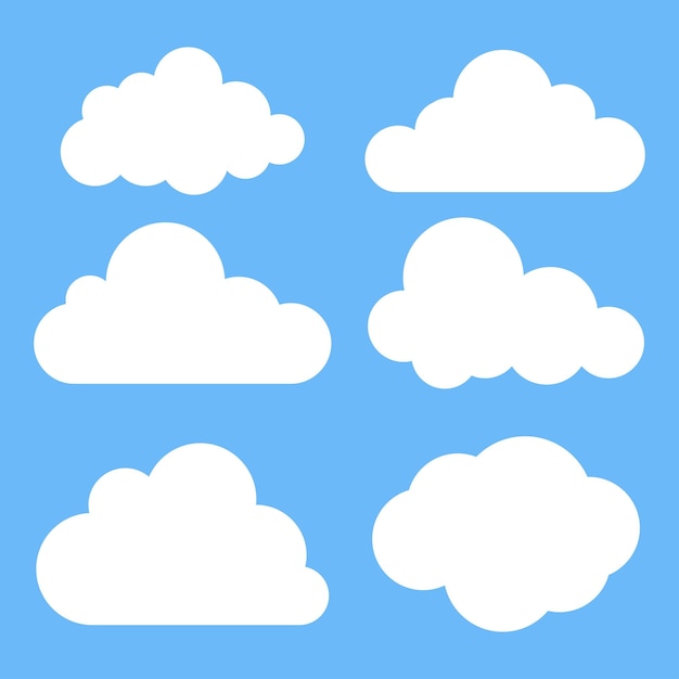 Cloud Sticker Flat Cloud Icon Cloud Sticker