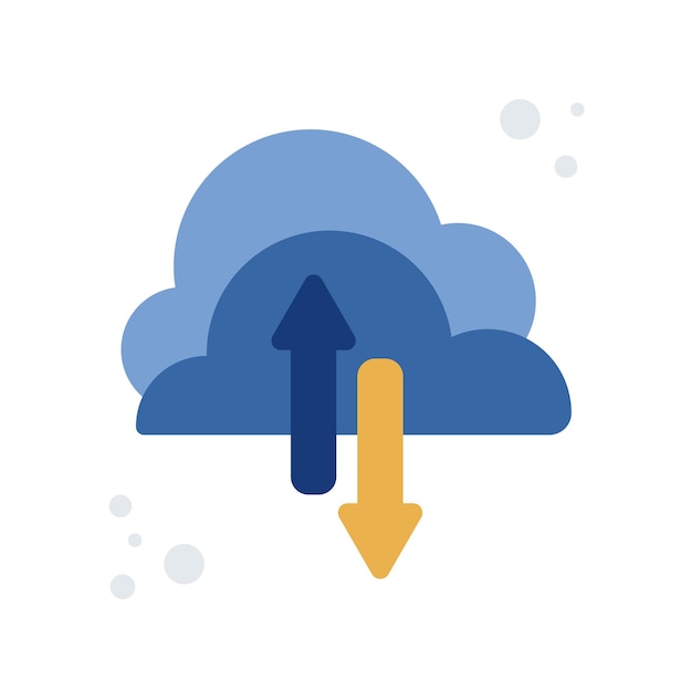 Cloud storage cloud upload icon Vector illustration