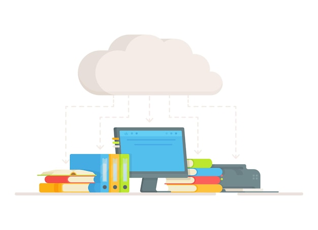 Cloud storage illustration