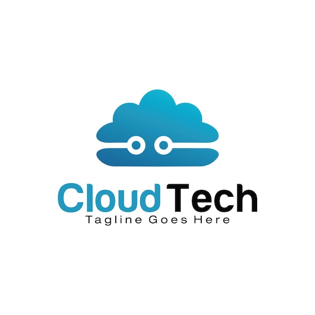 Cloud Tech logo design template