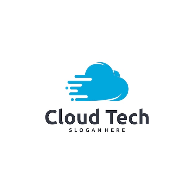 Cloud Tech logo designs concept vector Fast Cloud logo