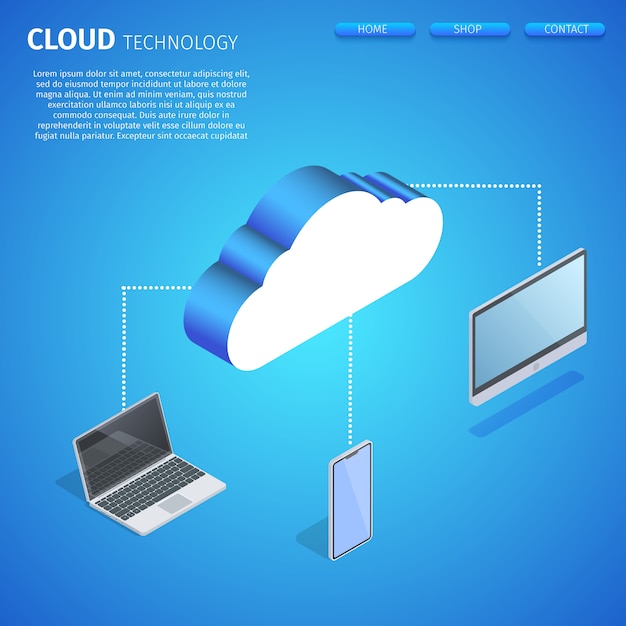 Cloud Technology Square Banner template