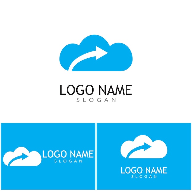 Cloud template vector icon illustration design