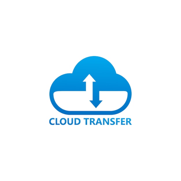 Cloud Transfer Logo Template Design Vector, Emblem, Design Concept, Creative Symbol, Icon