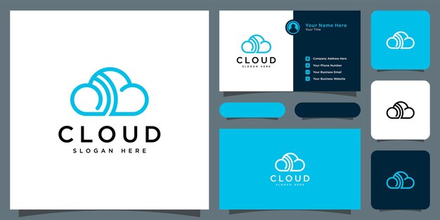 Cloud vector template design