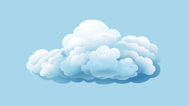 a cloud with a blue sky and clouds on the top