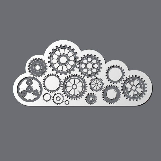 Vector cloud with gears