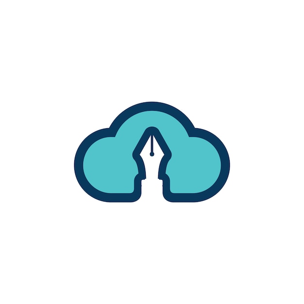 Cloud Writer Logo Template Design