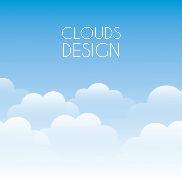 clouds design over sky background vector illustration 