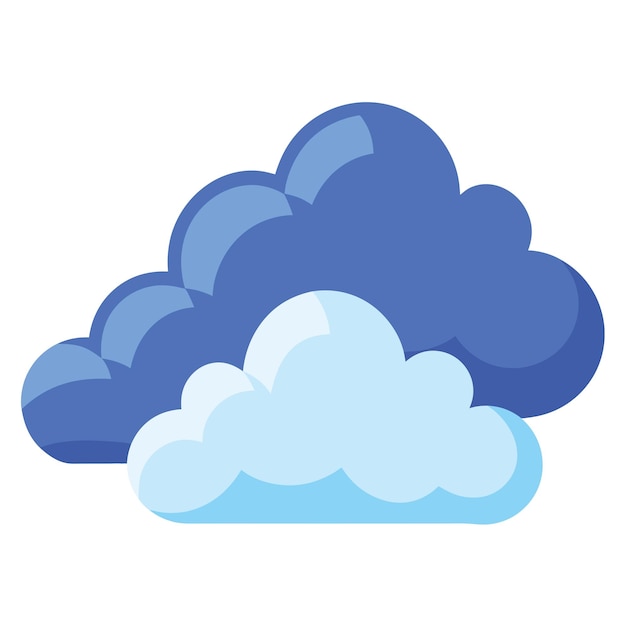 Vector clouds illustration on white background