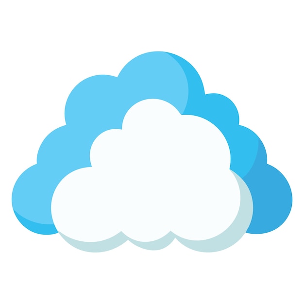 Vector clouds illustration on white background