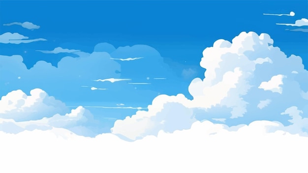 Clouds and sky Background Blue sky background with white clouds Watercolor sky and clouds