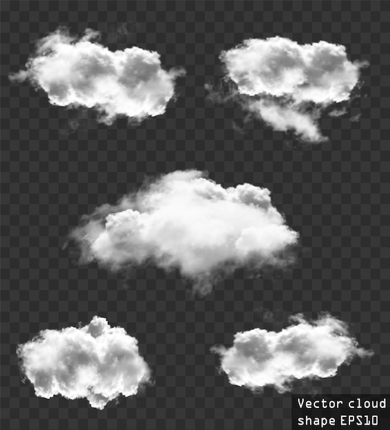 Clouds vector collection cloud shapes illustration