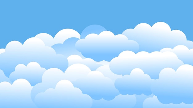 The cloudy blue sky wallpaper illustration perfect for wallpaper backdrop postcard and background for your design