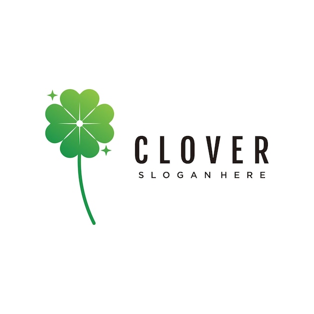 Clover leaf logo with creative design template