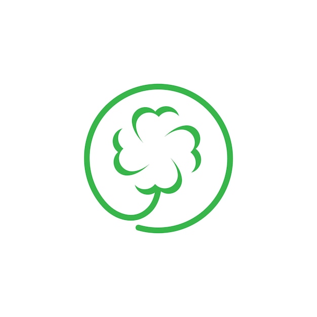 Clover leaf vector icon illustration design template