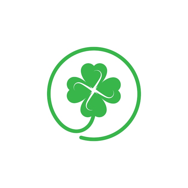 Clover leaf vector icon illustration design template