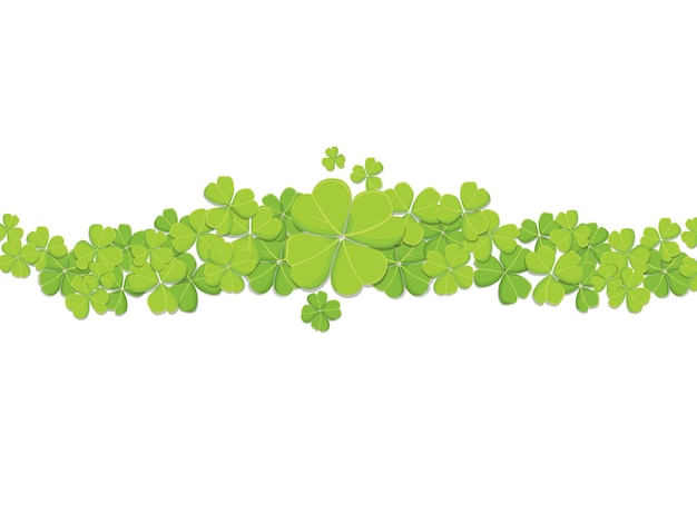 Clover leaves isolated on white background Vector illustrations St Patricks Day symbol Irish lucky shamrock background