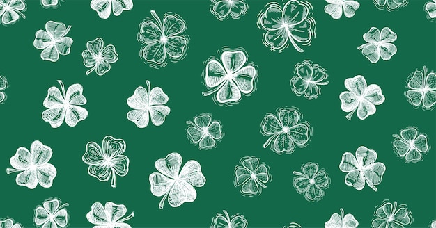 Clover set St Patricks Day Hand drawn illustrations