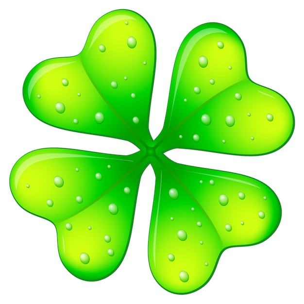 Vector clover with drops