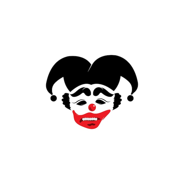 Clown character ilustration vector template