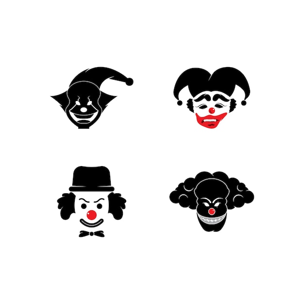 Vector clown character ilustration vector template