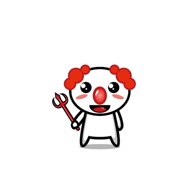 Clown cute character vector design face joker