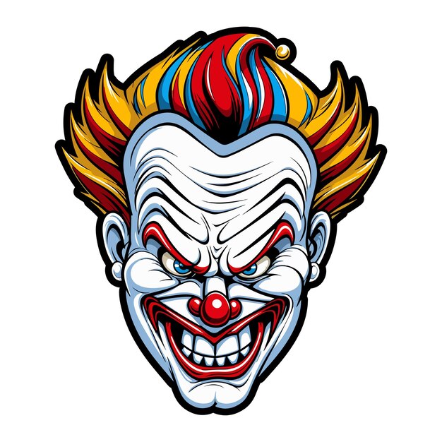 Vector clown face logo