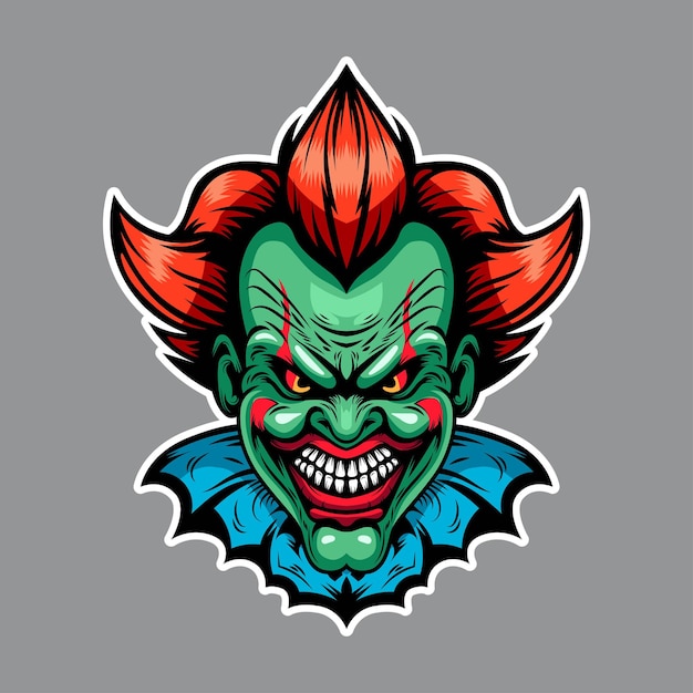 clown head shirt design