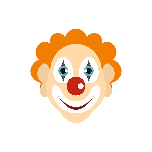 Clown icon in flat style isolated on white background Joke symbol vector illustration