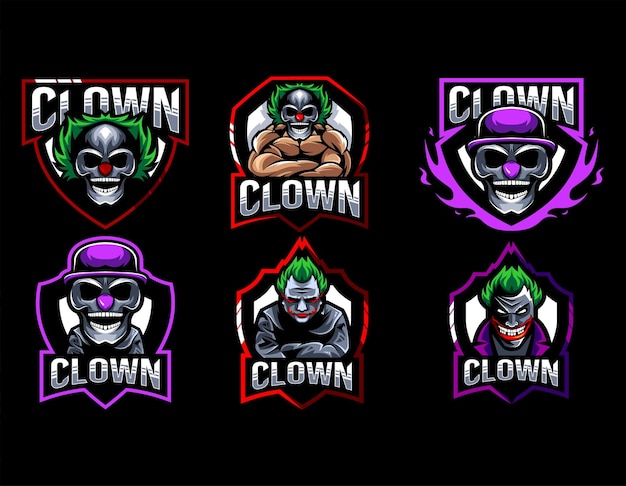 Clown logo mascot collection design