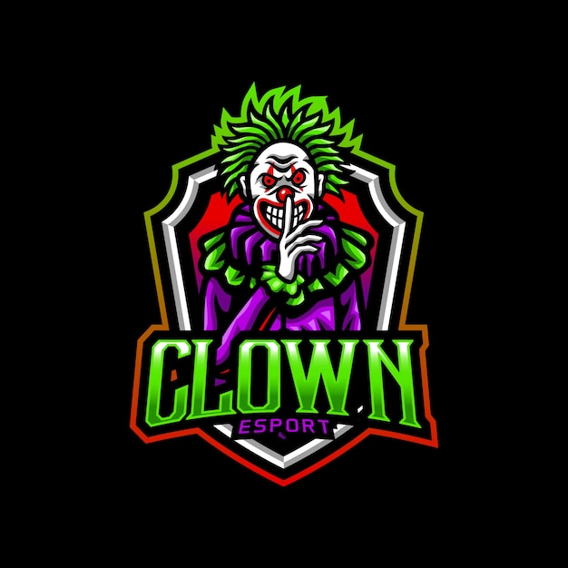 Clown mascot logo esport gaming