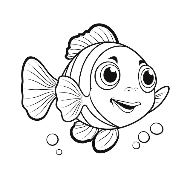 clownfish coloring pages vector animals