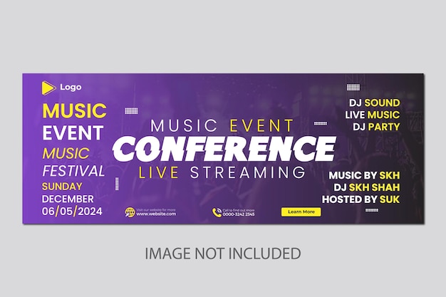 Club dj party concert flyer social media post and web banner template design