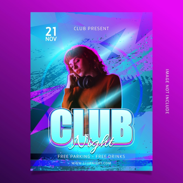 Club night flayer template