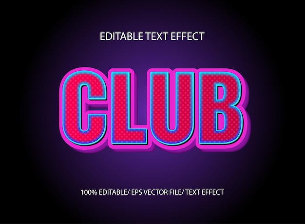 Club text effect