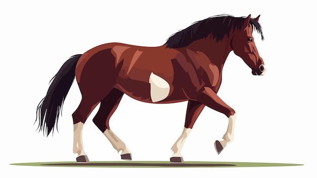 Vector clydesdale horse drawing detailed mammal animal illustration for design projects