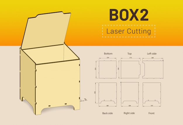 CNC. Laser cutting box. 