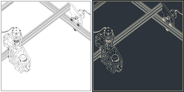 CNC laser machine close up