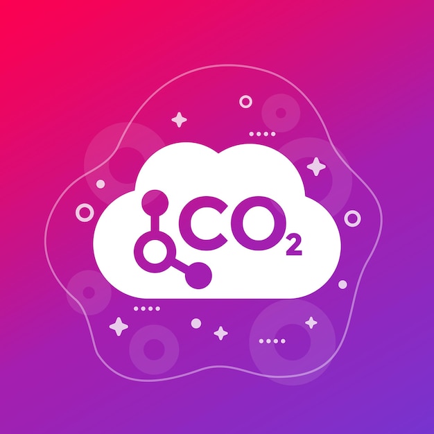 Co2, carbon gas vector art