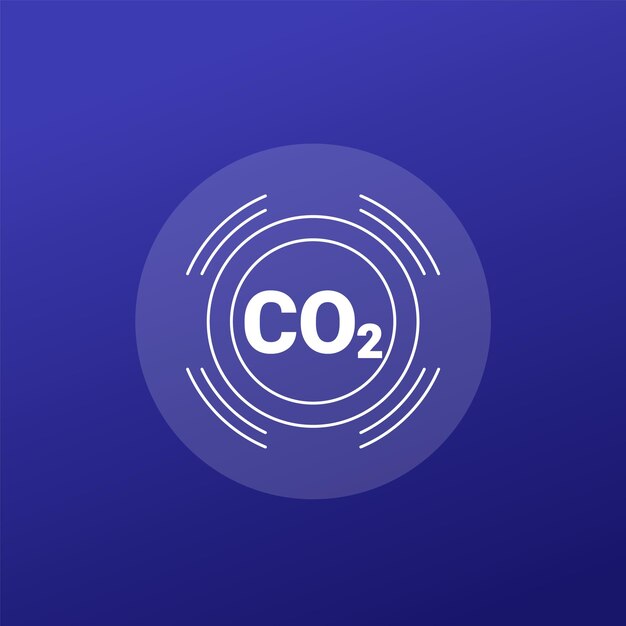 Vector co2 sensor icon carbon dioxide alarm vector