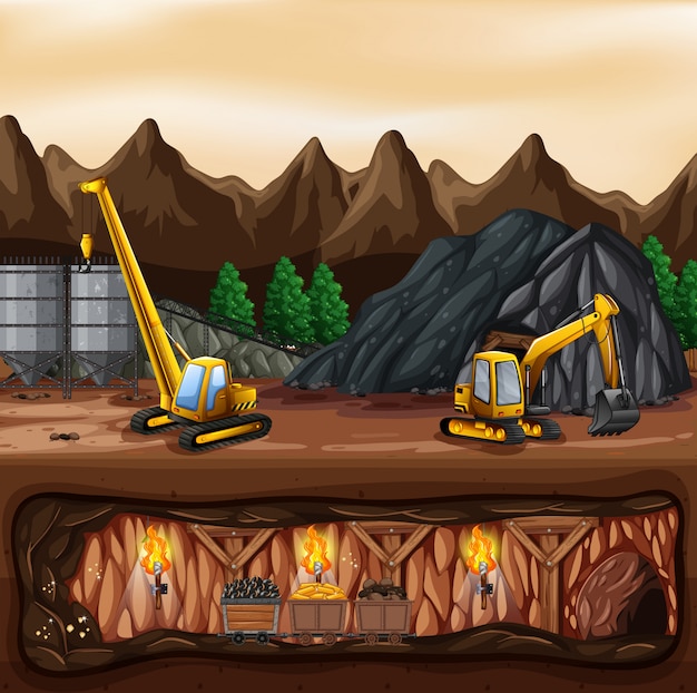 A coal mine landscape