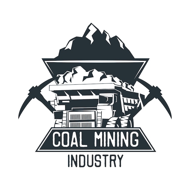 Coal mining insignia. vector illustration