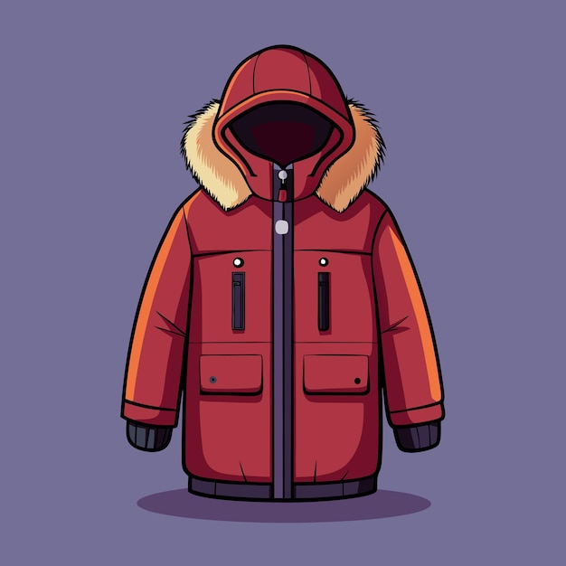 Vector a coat with a hood that says winter