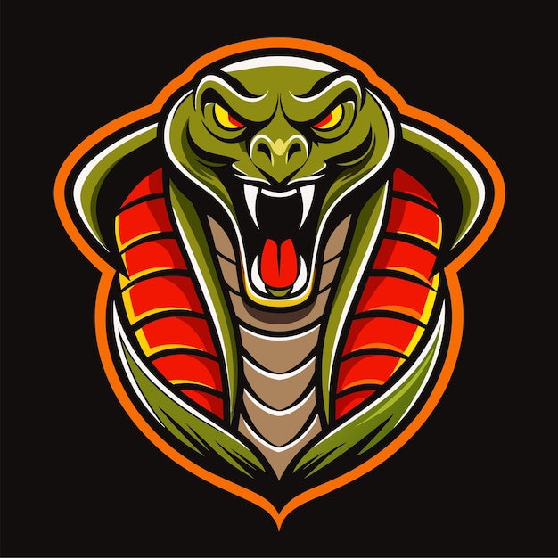 Vector cobra snake mascot logo vector