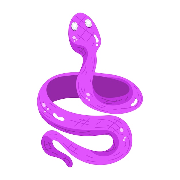 A cobra snake in purple color flat sticker