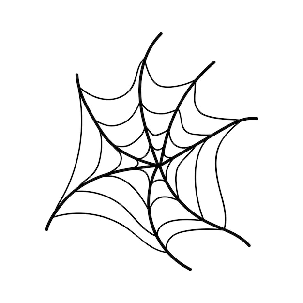 Cobweb in doodle style